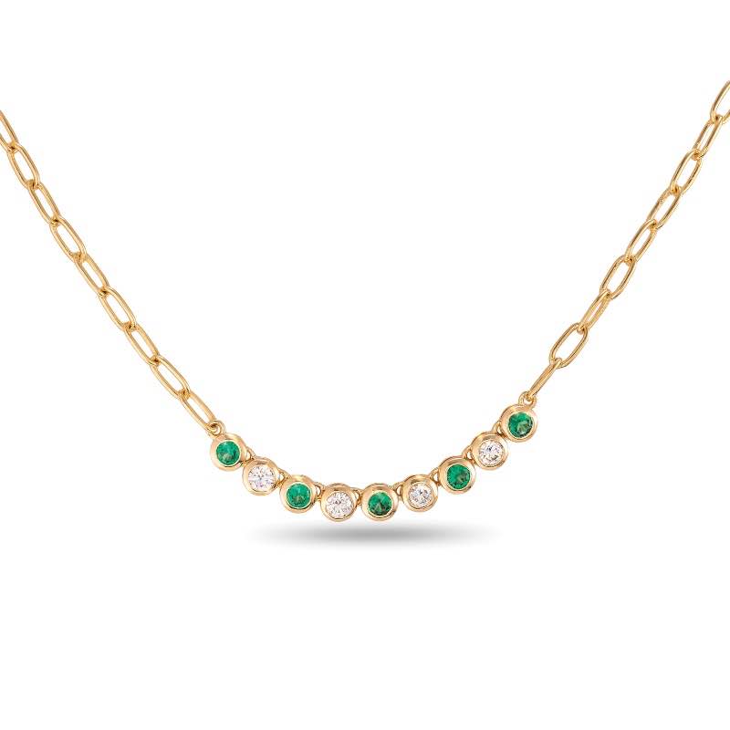 Pinnacle Emerald and Diamond Necklace